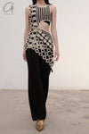 SWAYING/KNIT Embroidered Crochet Tank Top with Bandeau SW22SST58 White/Black